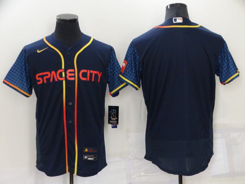 Men Houston Astros Blank Blue City Edition Elite Nike 2022 MLB Jersey